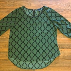 Signature Studio Womens Top Roll Tab 3/4 Sleeve